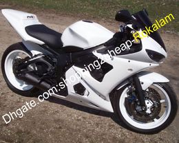 For Yamaha YZF R6 YZF600 YZF-600 600 2003 2004 Motorbike White Bodywork Motorcycle Fairings Fitting (Injection molding)
