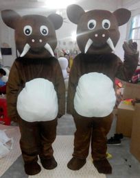 2019 Discount factory sale EVA Material Helmet Dark brown boar Mascot Costumes Cartoon Apparel Birthday party Masquerade