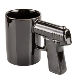 Pistol Grip Coffee Cups Mug Funny Gun Mug Milk Tea Cup Creative Office Ceramic Coffee Mug Drinkware