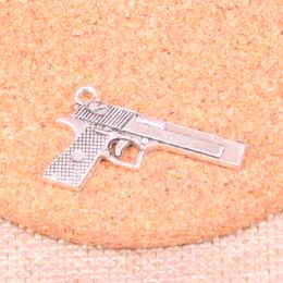 25pcs Charms gun browning pistol 45*20mm Antique Making pendant fit,Vintage Tibetan Silver,DIY Handmade Jewellery