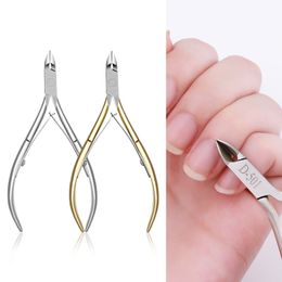 Stainless Steel cuticle scissors Toenail Nipper Cutter Plier Manicure Tool Gold silver color