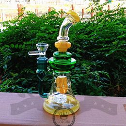 Glass Water Bong hookah Smoking Pipe With Percolator And Stainless Steel Tool Tobacco And Oil Rig