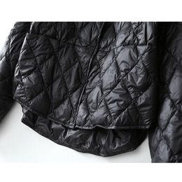 Wholesale-Winter Autumn Ultra Light Duck Down Coat Women Down Jackets Short Black Puffer Jacket Oversize Parkas