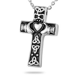 Cremation Jewelry Cross Urn Ashes Necklace Memorial Keepsake Pendant for Ashes Stainless Steel Waterproof Jewelry Memorial Pendant