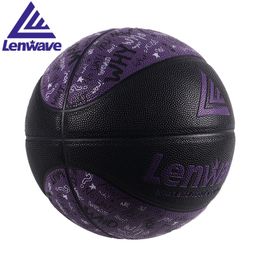 Non-slip Official Size 6 Black Purple PU Leather Basketball Ball Wear-resisting Basketball For Youth Team Training Match Sports