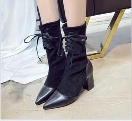 Hot Sale-Autumn and winter new suede boots in Europe and the United States elastic women's boots