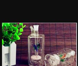 Square tube small quiet water bottle Wholesale Glass bongs Oil Burner Glass Water Pipes Oil Rigs Smoking Rigs