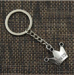 30pcs/lot Key Ring Keychain Jewellery Silver Plated crown Charms pendant Key accessories