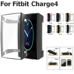 Screen Protectors Case For Fitbit Charge4 Watch Band Replace TPU Protective Cases Frame For Fitbit Charge 3 Smart Bracelet Shell