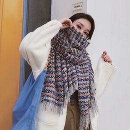 Wholesale-scarf autumn and winter new small fragrance female wild cashmere thick scarf to protect the heating shawl female Christmas gifts