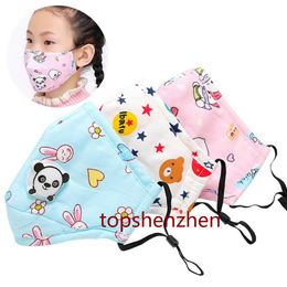 hot selling children mouth mask valve cartoon panda thicken face mask warm dust washable mask fits 313 years old kids with Philtre