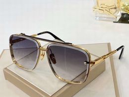 Gold Metal Pilot Sunglasses 121 Grey Gradient Lens men sun glasses occhiali da sole New with Box