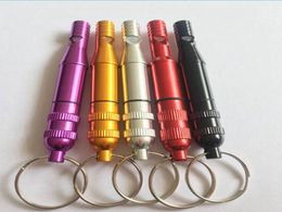 100pcs/lot Fast Shipping Pet Dog training whistle keyring Aluminum dog whistle With storage Pill box 77*12mm can customize logo