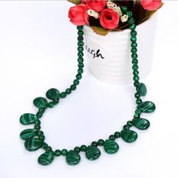 Malachite Necklace Egg-shaped Necklace Natural Stone Jewellery Water Drop Necklace Fashion Jewellery Fine Jewellery