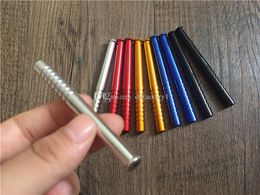 Mixed Colours Chaep 80mm baseball mini metel Aluminium Philtre pipes smoking pipes tobacco pipes cigarette holder fliter pipe