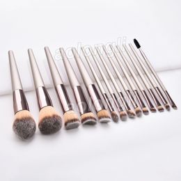 Makeup Brushes Premium 14pcs Brush Set Kabuki Eyeshadow Powder Blending Contour Foundation Eyebrow Eyelash Beauty Cosmetics Q240507