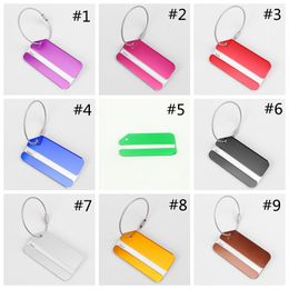 Aluminum Alloy Luggage Tags Travel Luggage Name ID Address Tags Luggages Consignment ID Card Travel Business Trip Accessories HHA619