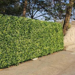 ULAND Indoor Artificial Plastic Plants for Decoration 10x10" Outdoor Ivy Hedges Panels Grass Wall UV Proof Nature Balcony Yard