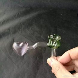 Rose peach heart smoke pot , Wholesale Glass Bongs Accessories, Glass Water Pipe Smoking, Free Shipping