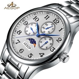 AESOP Man Fashion Watch Men Luxury Week Sapphire Crystal Men's Quartz Wrist Wristwatch Male Clock Men Watches Relogio Masculino