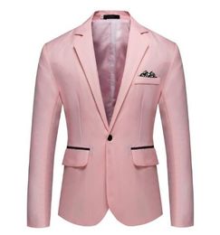 Men's Blazer Handsome Small Suit Slim Fit Blazer Groomsman Men Fashion Business Casual Terno Masculino Dress Blazer256W