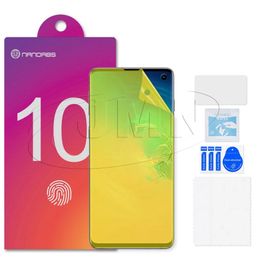 S10 S10E 10Plus fingerprint unlock tpu screen protector film For Samsung galaxy s8 s9 plus note8 note9 s7edge s6edge with retail package