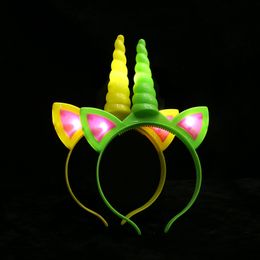 Creative Luminescent Hair Hoop led Flash Unicorn Hoop Children's Toy Scenic Area Night Market Hot Selling Factory Direct Se