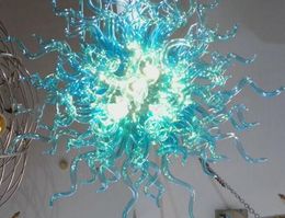 Lamps Flower Shape Blue Chandeliers Modern Design Pendants Lightings Hand Blown Murano Glass Pendant Light