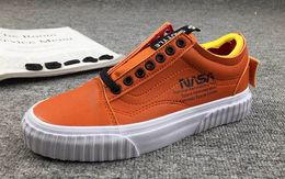 Hot Sale-shoes fashion designer shoe shuttle men's and women's skateboard sneakers white brown orange outdoor