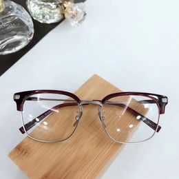 QualityTitanium 2080 Men Eyebrow Square Glasses Frame 50-21-145 for Prescription Glasses Exqusite Processing Glasses Fullset Case Freeshipp