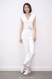 2020 Sale Spring Ins Wholesale Runway New Hot Hign-End V-neck Sleeveless Panelled Zipper Sexy Sashes Pocket Women's Jumpsuits