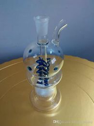 mew Mushroom sand core hookah Wholesale Glass bongs Oil Burner Glass Water Pipes Oil Rigs Smoking Free