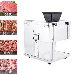 110V/220V Electric Meat Slicer Commercial Meat Slicing cutter Machine Automatic Meat Cutter Stainless Steel Shredding and dicing machine