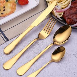 Stainless Steel Tableware Set Spoon Fork Knife Portable Spoon Multi Color Dinner Tableware Kitchen Tool yq00475