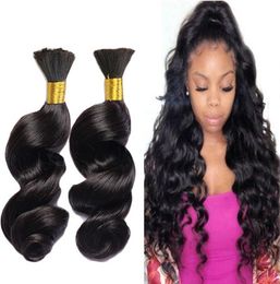 Human Hair Bulk Peruvian unprocessed Hair Braiding Bulks No Attachment Loose Wave