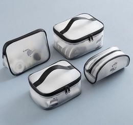 DHL50pcs Women TPU Mix Shaped Large Capacity Travel Cosmetic Bag Zipper Wash Bag