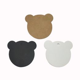 500pcs bear head blank price handmade hang tags gift package cardboard tag memory memo with top quality