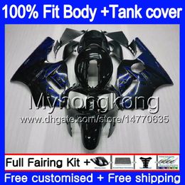 Injection OEM For KAWASAKI ZX 1200 12R 1200CC ZX-12R 2000 2001 Blue flames 222MY.67 ZX 12 R ZX1200 C 00 01 ZX12R 00 01 100%Fit Fairing