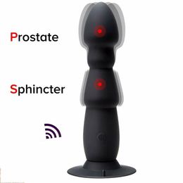 Anal Toys Alona Vibrating Prostate Massage Remote Control Butt Plug Male with Suction Cup A985