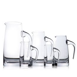 Lead Free Crystal Glass Bar Wine Decanter With Scale Hand Blown Water Jug Measuring Pitcher for Chilled Beverage 100ml 150ml 300ml 500ml 1400ml