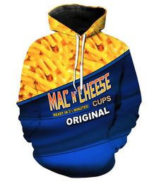 New Fashion Harajuku Style Casual 3D Printing Hoodies Burger Fries Fast Food Men / Women Autumn and Winter Sweatshirt Hoodies BC092