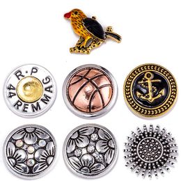 20pcs Snap button 18 mm BIRD metal snaps for snaps bracelets fit ginger Jewellery crystal snap