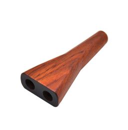 Cross-border dedicated hand-made cigarette holder double-hole wooden pipe Red sandal pipe solid wood pipe