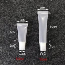 10ml 15ml 20ml Empty Lipstick Tube,Lip Balm Soft Hose,Makeup Squeeze Sub-bottling,Clear Plastic Lip Gloss Container F606