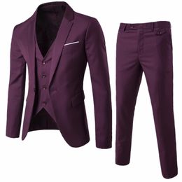 Slim Fit Groom Tuxedos Notch Lapel Men Wedding Tuxedos Popular Men Business Dinner Prom Blazer 3 Piece Suit(Jacket+Pants+Tie+Vest) 1067