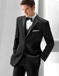 Classic Design Charcoal Grey Groom Tuxedos Notch Lapel Two Button Groomsmen Mens Wedding Tuxedos Excellent Man Suit(Jacket+Pants+Vest+Tie)12