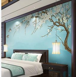 New Chinese style flower and bird landscape 3d wallpapers wall decorative painting