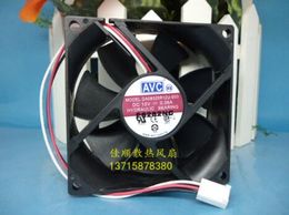 Genuine AVC DA08025R12U 80*80*25 12V 0.35A 3 wire chassis CPU fan