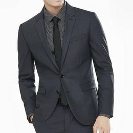 Traje Gris Oscuro Para El Novio Oferta Online | DHgate.com