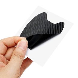 Universal Carbon Fibre Texture Auto Car Door Handle Cup Scratch Protection Films Stickers Protection Film Guards Adhesive Protecto294P